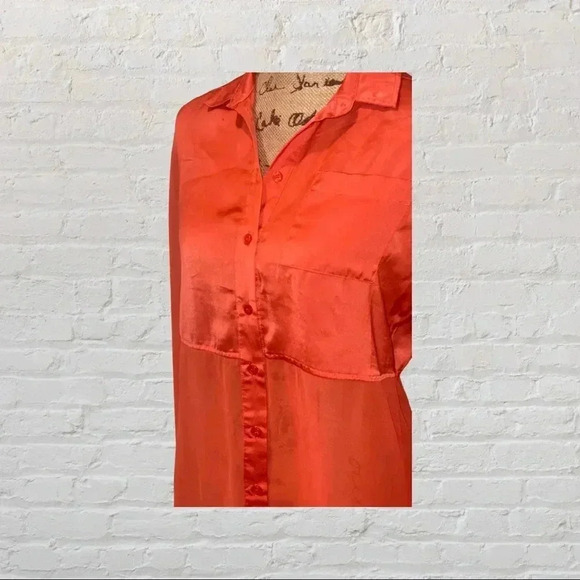 Free People Button Down Blouse - Sheer - Picture 4 of 6